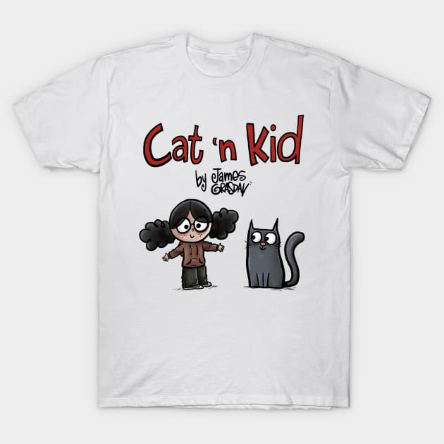 Cat 'n Kid T-Shirt by Grasdal